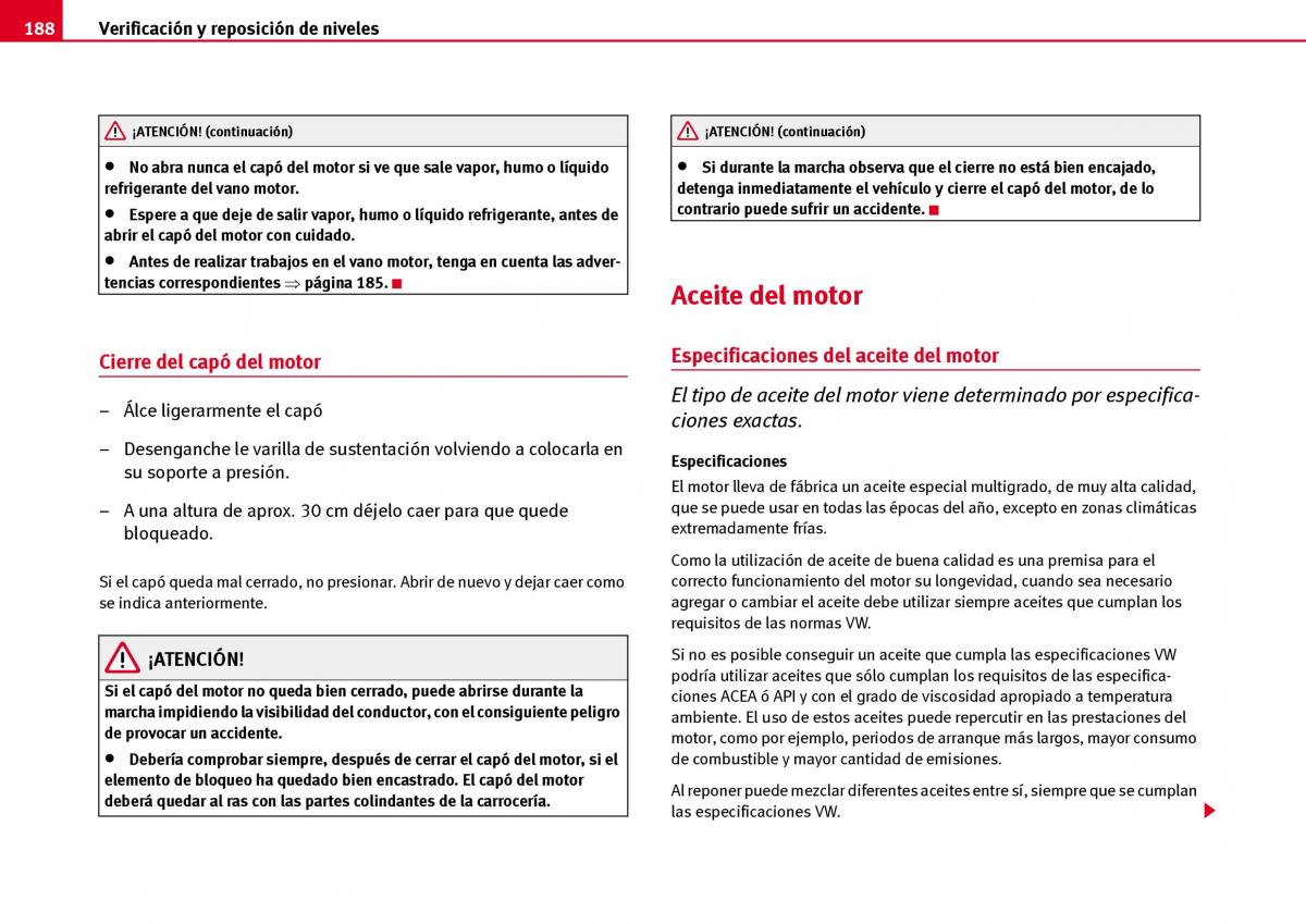 Seat Ibiza III 3 manual del propietario / page 190