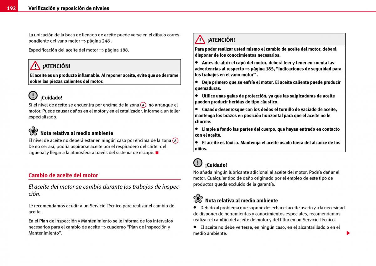 Seat Ibiza III 3 manual del propietario / page 194