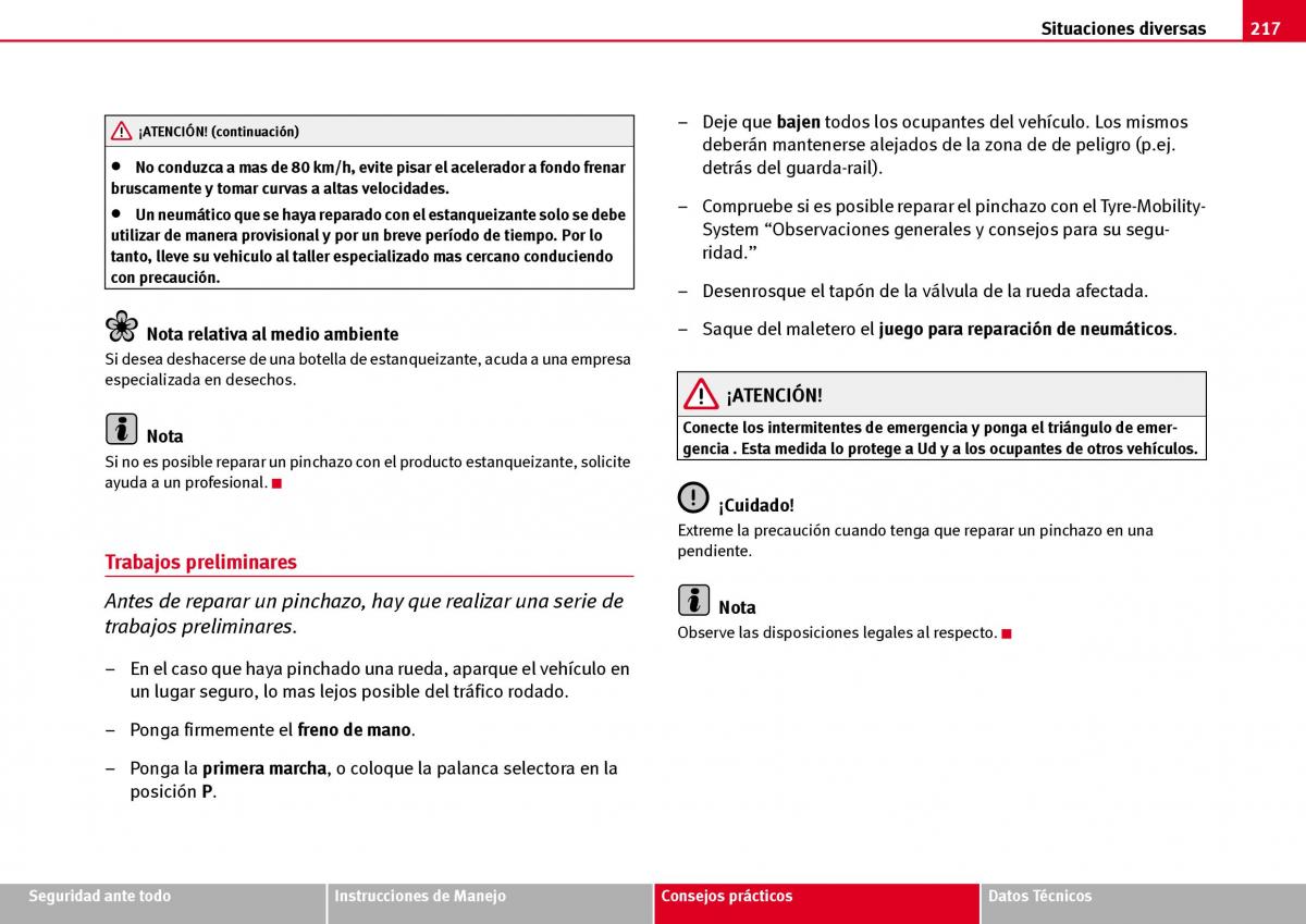 Seat Ibiza III 3 manual del propietario / page 219