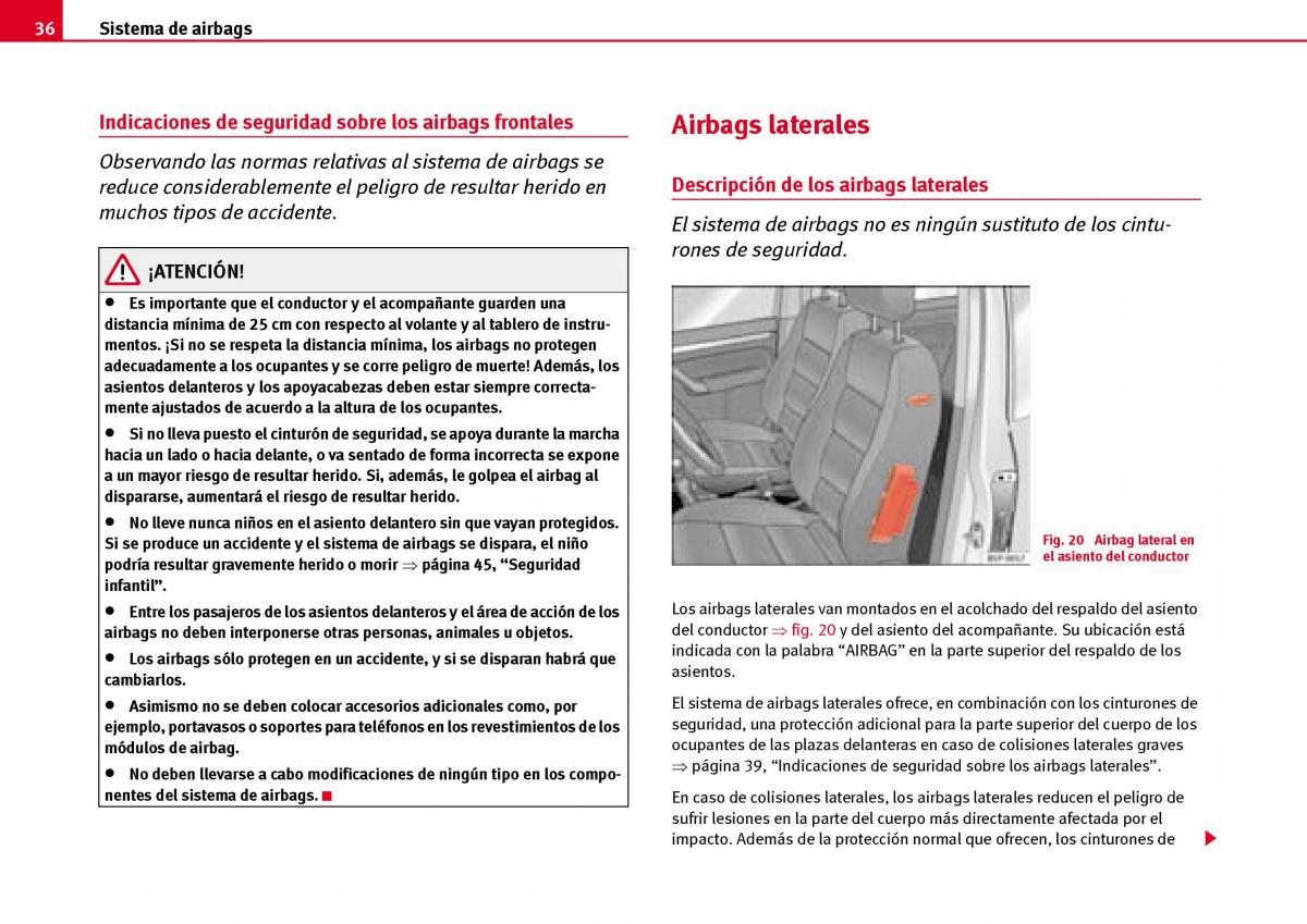 Seat Ibiza III 3 manual del propietario / page 38