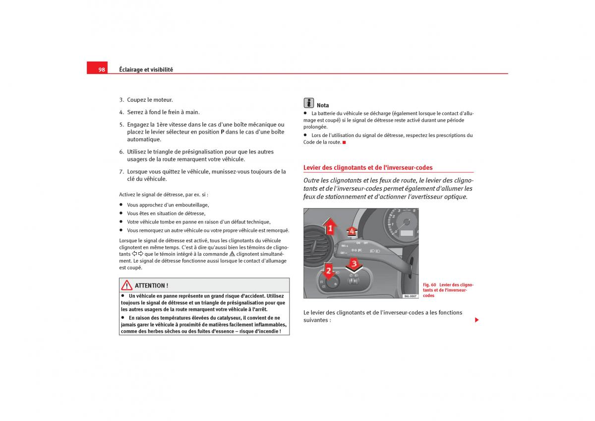 Seat Ibiza III 3 manuel du proprietaire / page 100