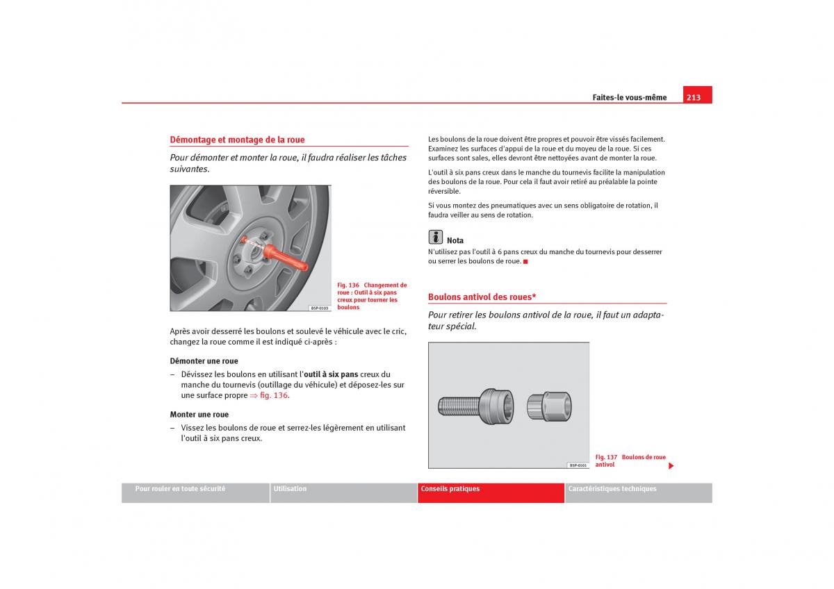 Seat Ibiza III 3 manuel du proprietaire / page 215