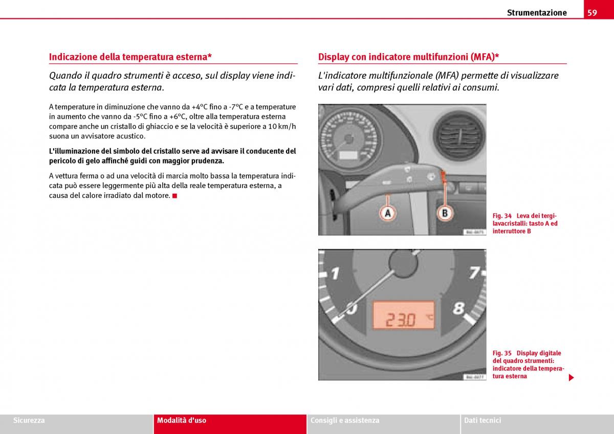 Seat Ibiza III 3 manuale del proprietario / page 61