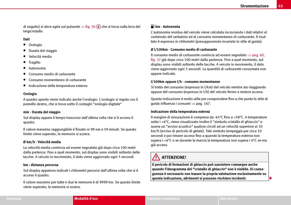 Seat Ibiza III 3 manuale del proprietario / page 63