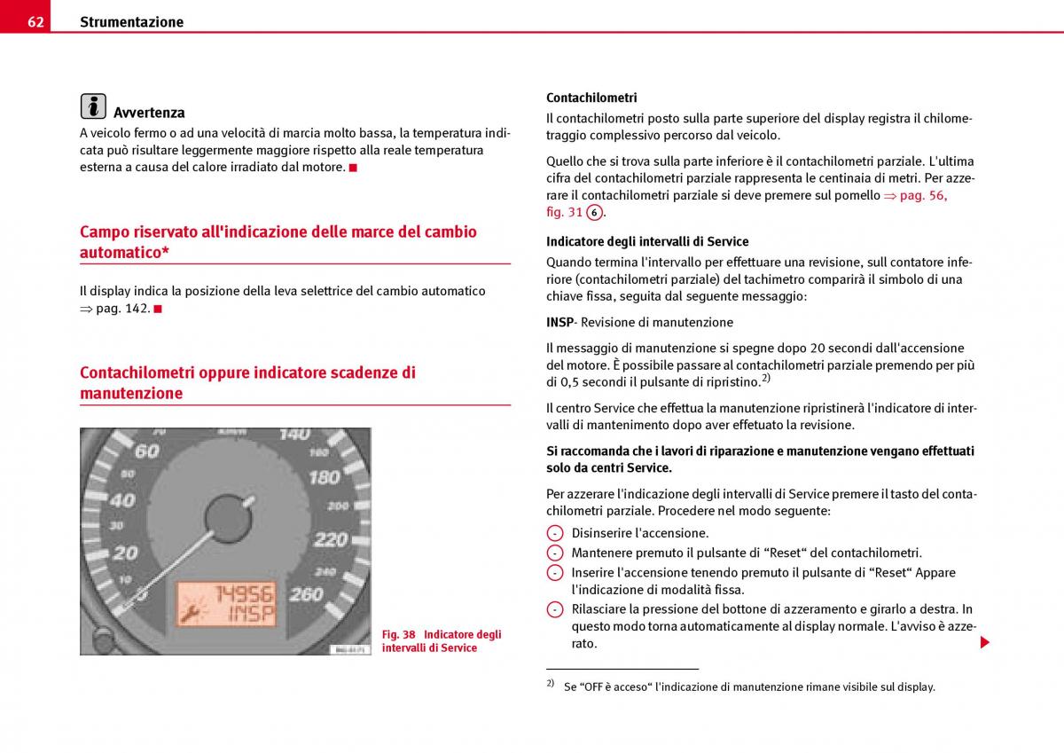 Seat Ibiza III 3 manuale del proprietario / page 64