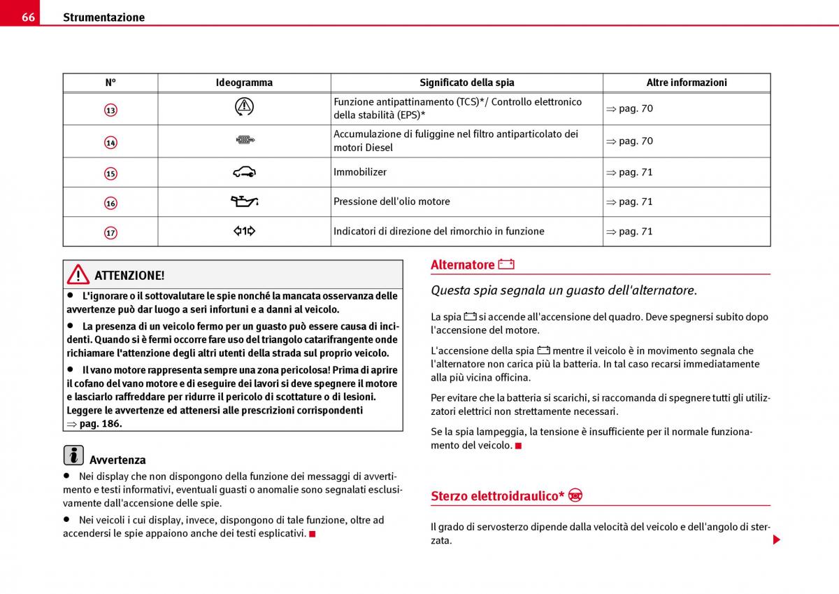 Seat Ibiza III 3 manuale del proprietario / page 68