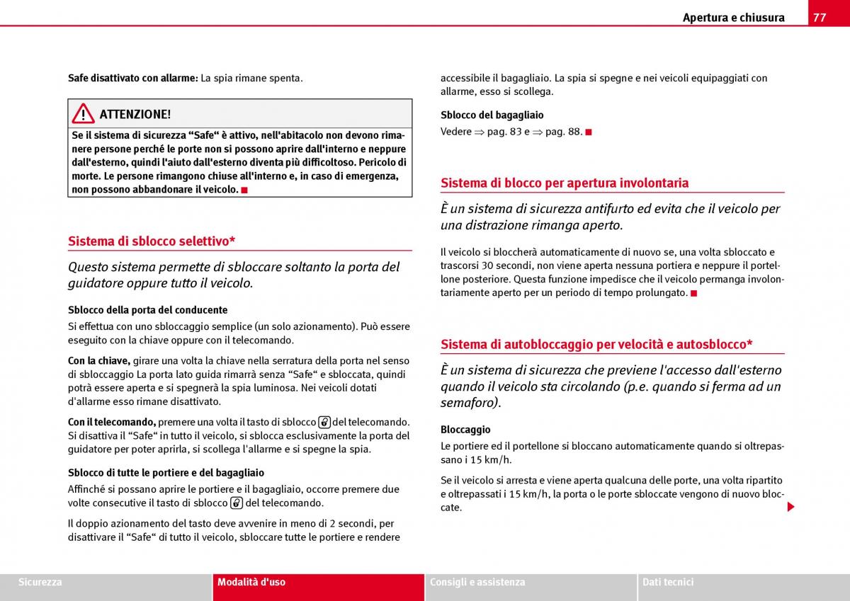 Seat Ibiza III 3 manuale del proprietario / page 79