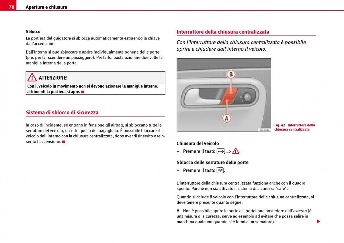 Seat Ibiza III 3 manuale del proprietario / page 80