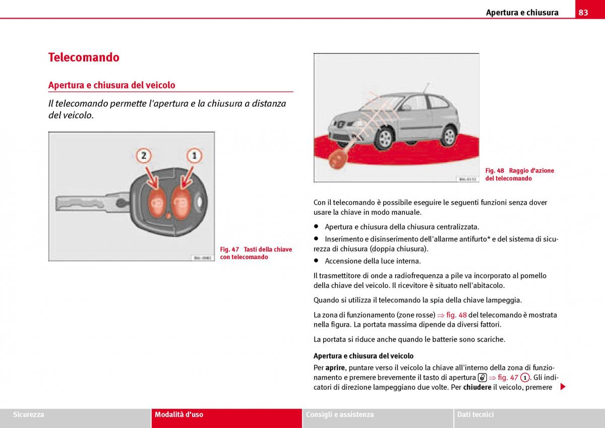 Seat Ibiza III 3 manuale del proprietario / page 85