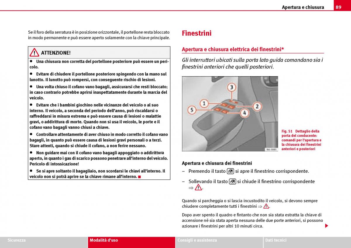 Seat Ibiza III 3 manuale del proprietario / page 91