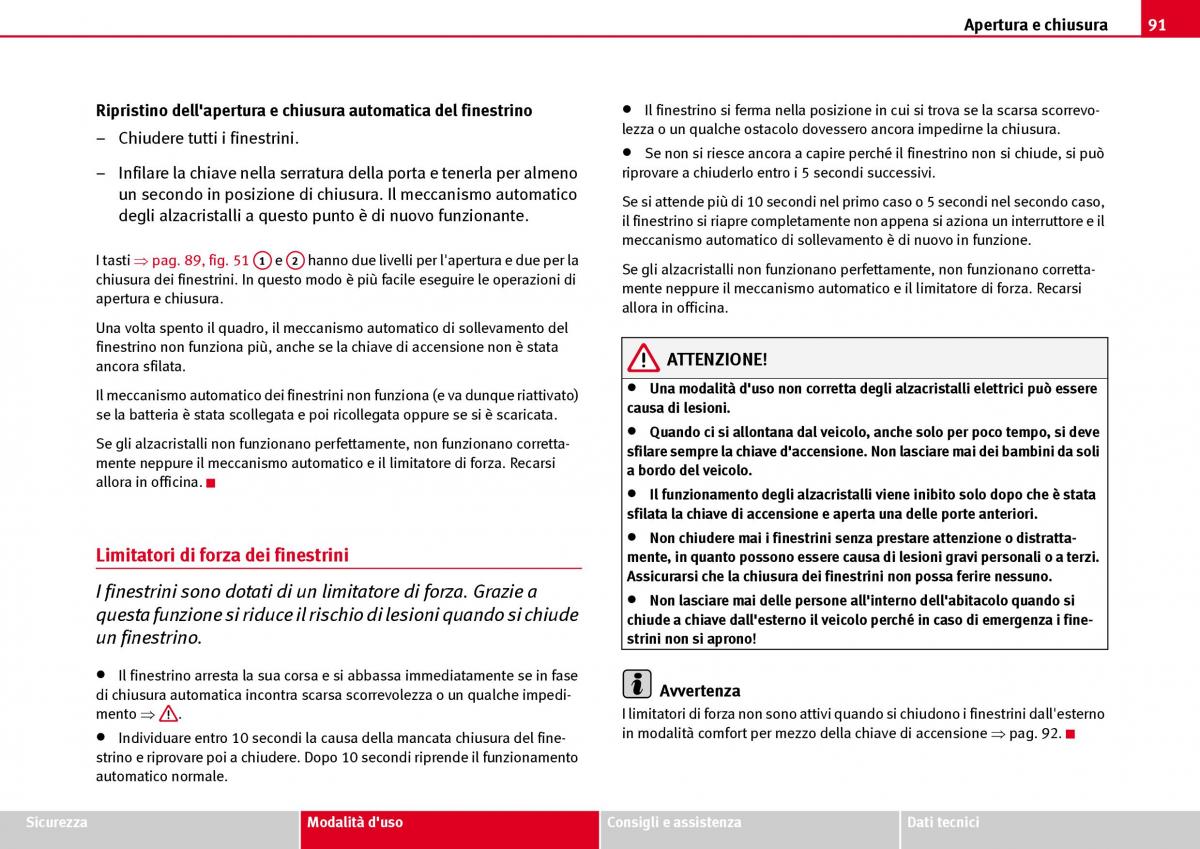 Seat Ibiza III 3 manuale del proprietario / page 93