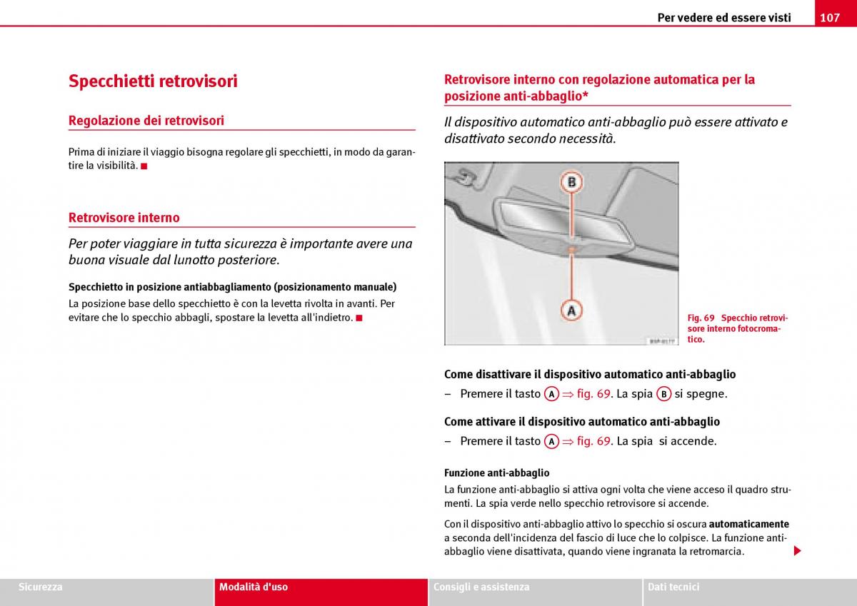 Seat Ibiza III 3 manuale del proprietario / page 109