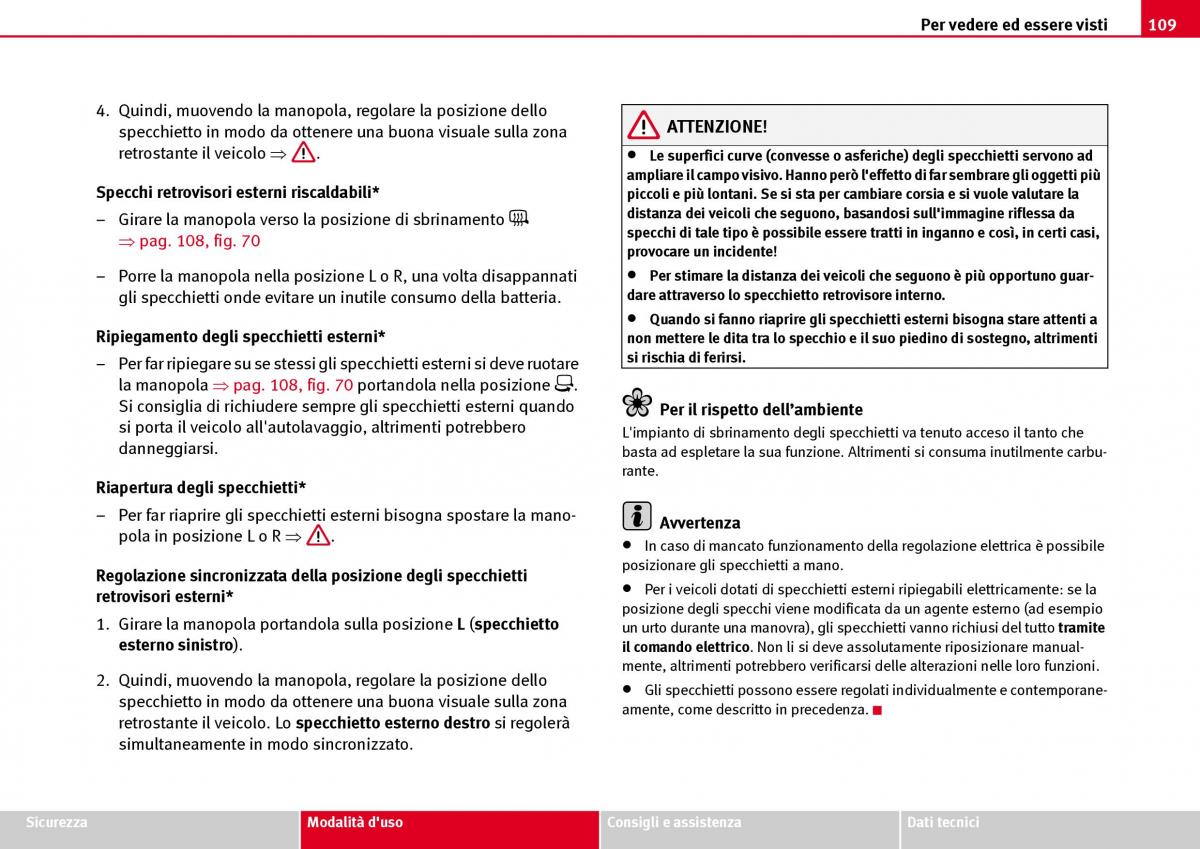 Seat Ibiza III 3 manuale del proprietario / page 111