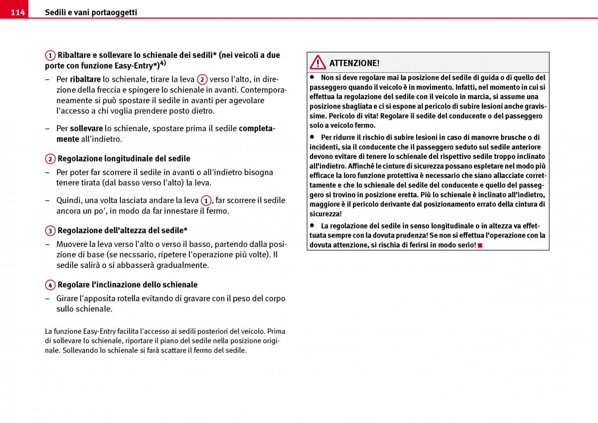 Seat Ibiza III 3 manuale del proprietario / page 116