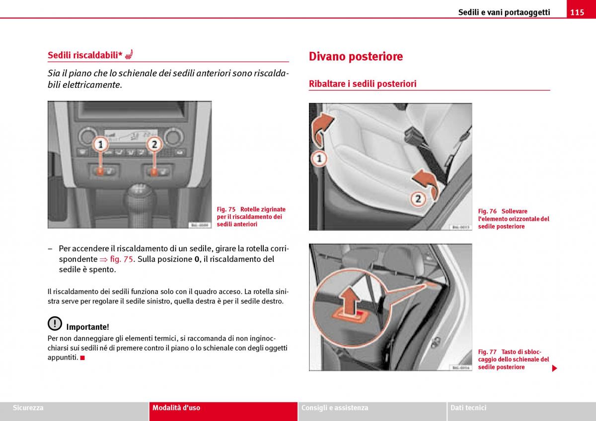 Seat Ibiza III 3 manuale del proprietario / page 117