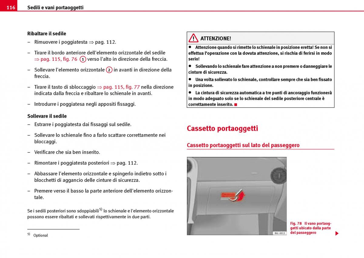 Seat Ibiza III 3 manuale del proprietario / page 118