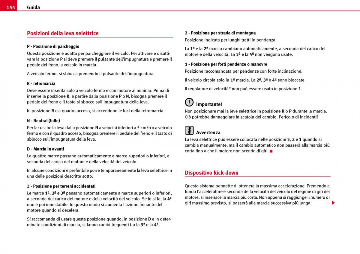 Seat Ibiza III 3 manuale del proprietario / page 146