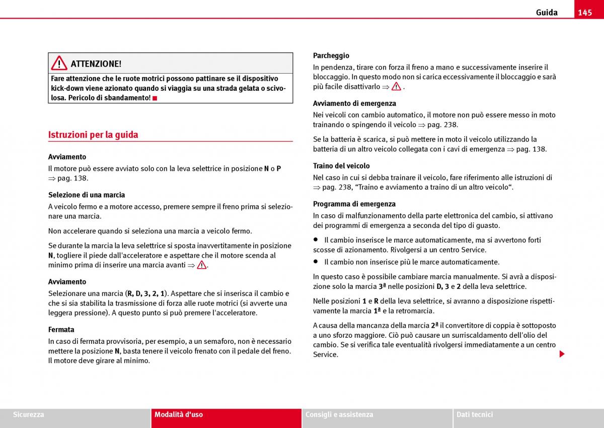 Seat Ibiza III 3 manuale del proprietario / page 147