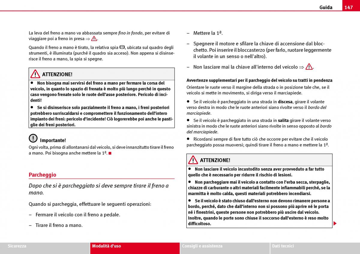 Seat Ibiza III 3 manuale del proprietario / page 149