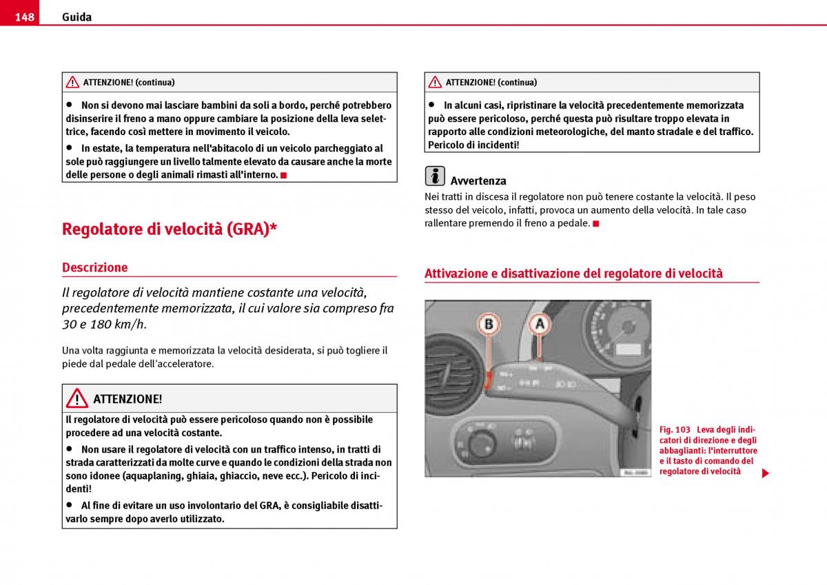 Seat Ibiza III 3 manuale del proprietario / page 150