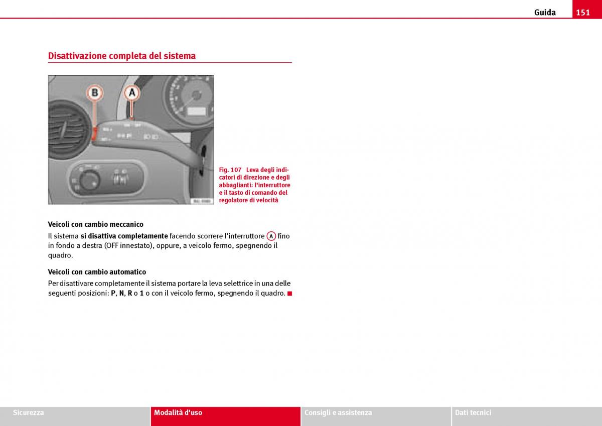 Seat Ibiza III 3 manuale del proprietario / page 153