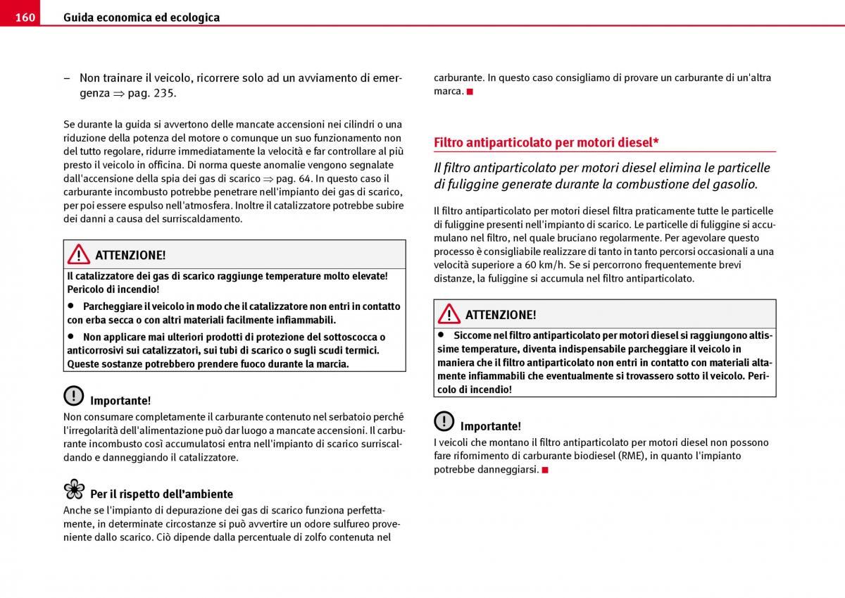 Seat Ibiza III 3 manuale del proprietario / page 162