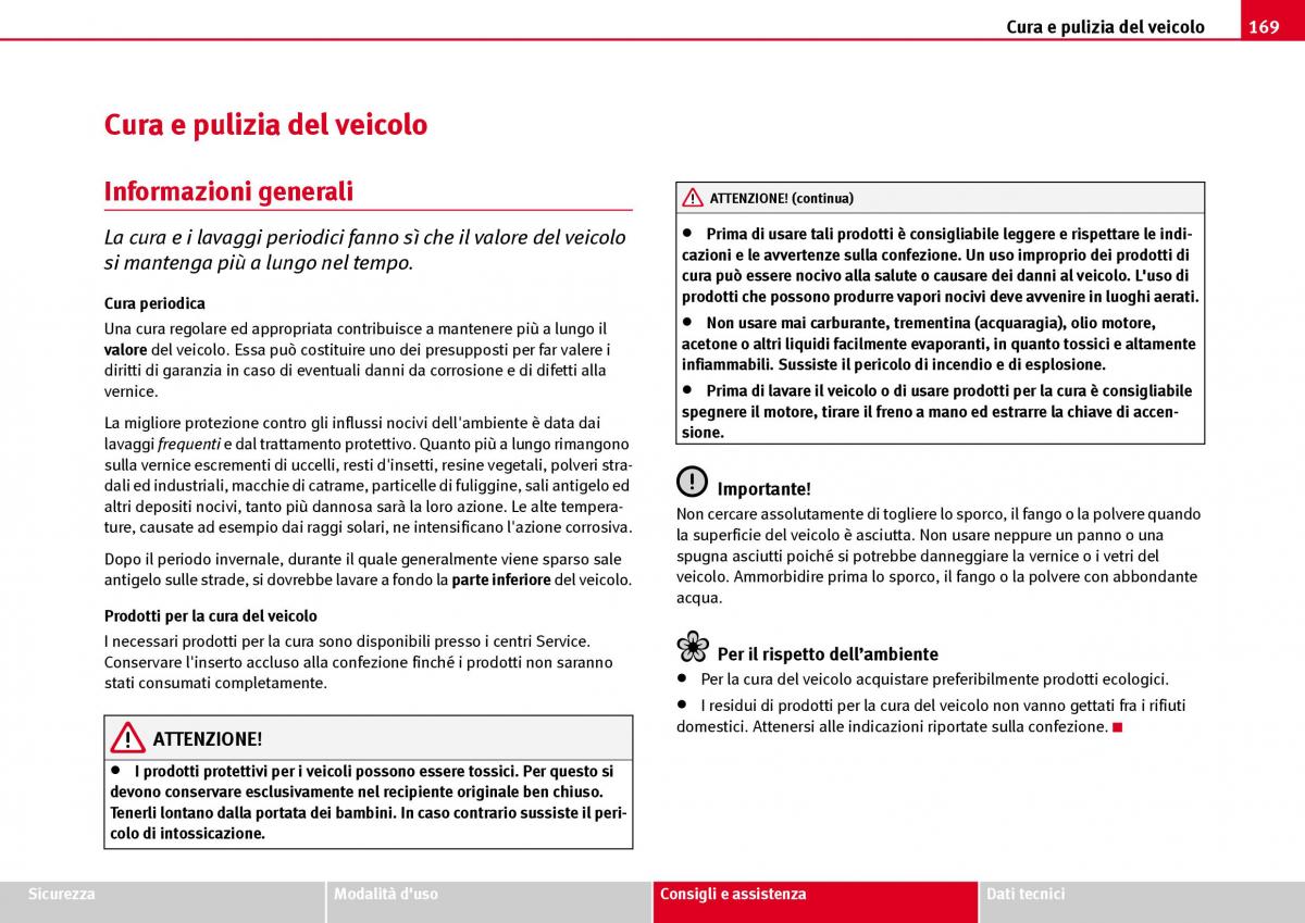 Seat Ibiza III 3 manuale del proprietario / page 171