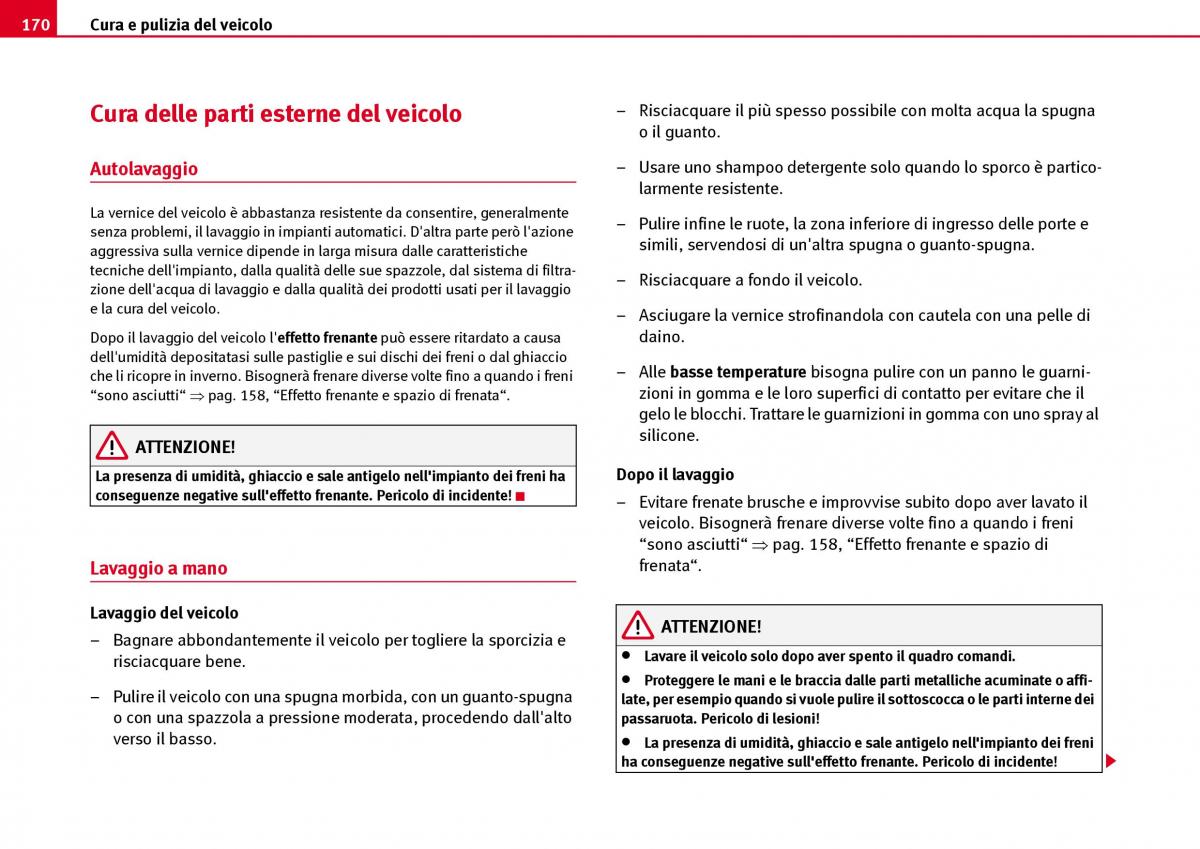 Seat Ibiza III 3 manuale del proprietario / page 172