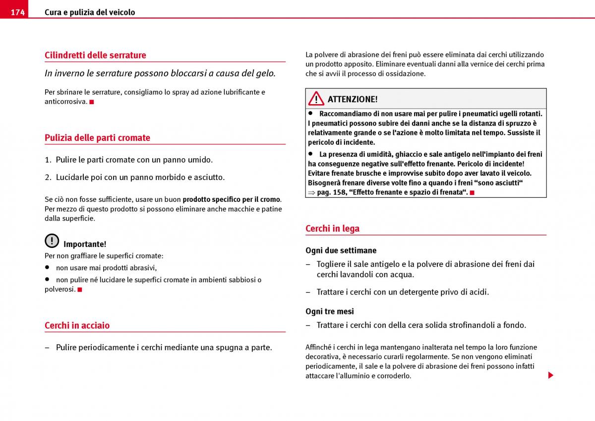 Seat Ibiza III 3 manuale del proprietario / page 176