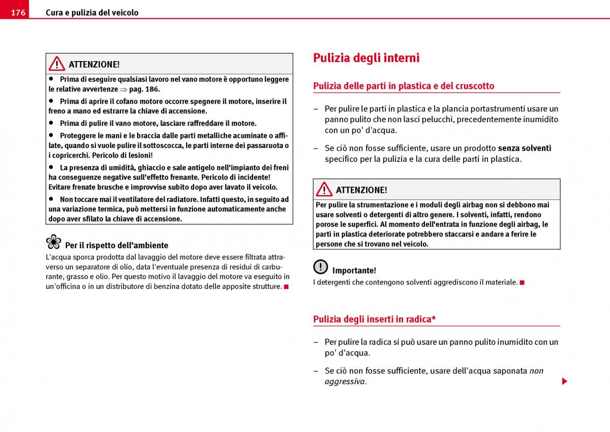 Seat Ibiza III 3 manuale del proprietario / page 178