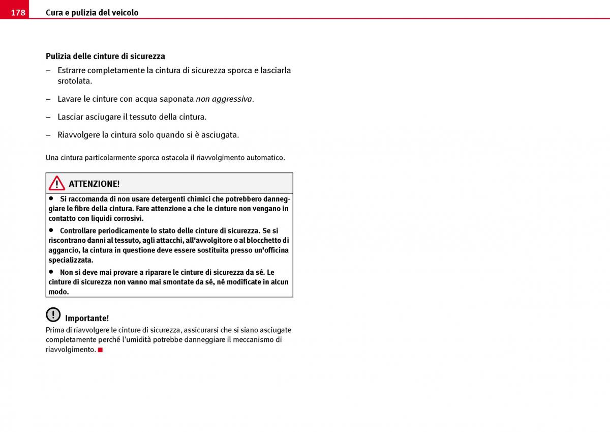 Seat Ibiza III 3 manuale del proprietario / page 180