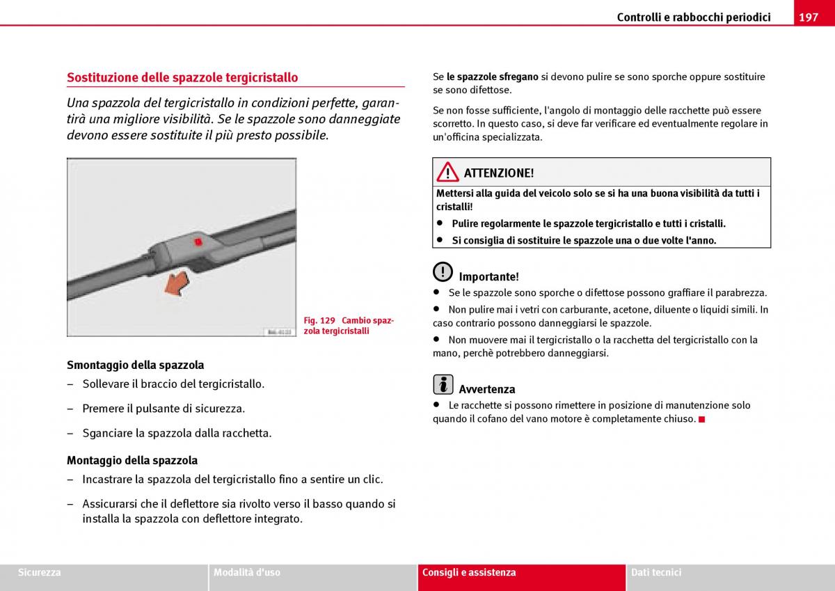 Seat Ibiza III 3 manuale del proprietario / page 199