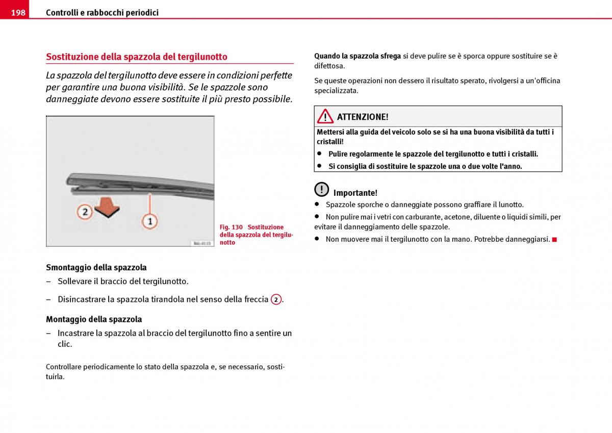 Seat Ibiza III 3 manuale del proprietario / page 200