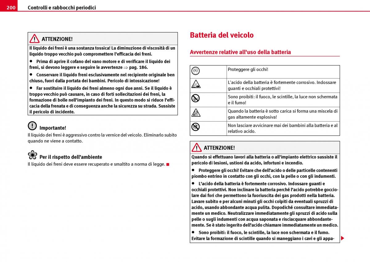 Seat Ibiza III 3 manuale del proprietario / page 202