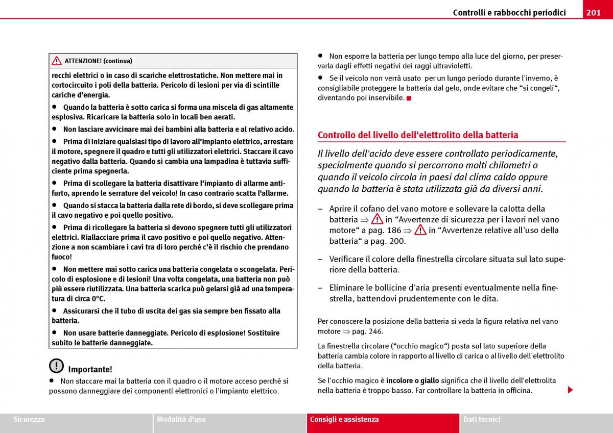 Seat Ibiza III 3 manuale del proprietario / page 203