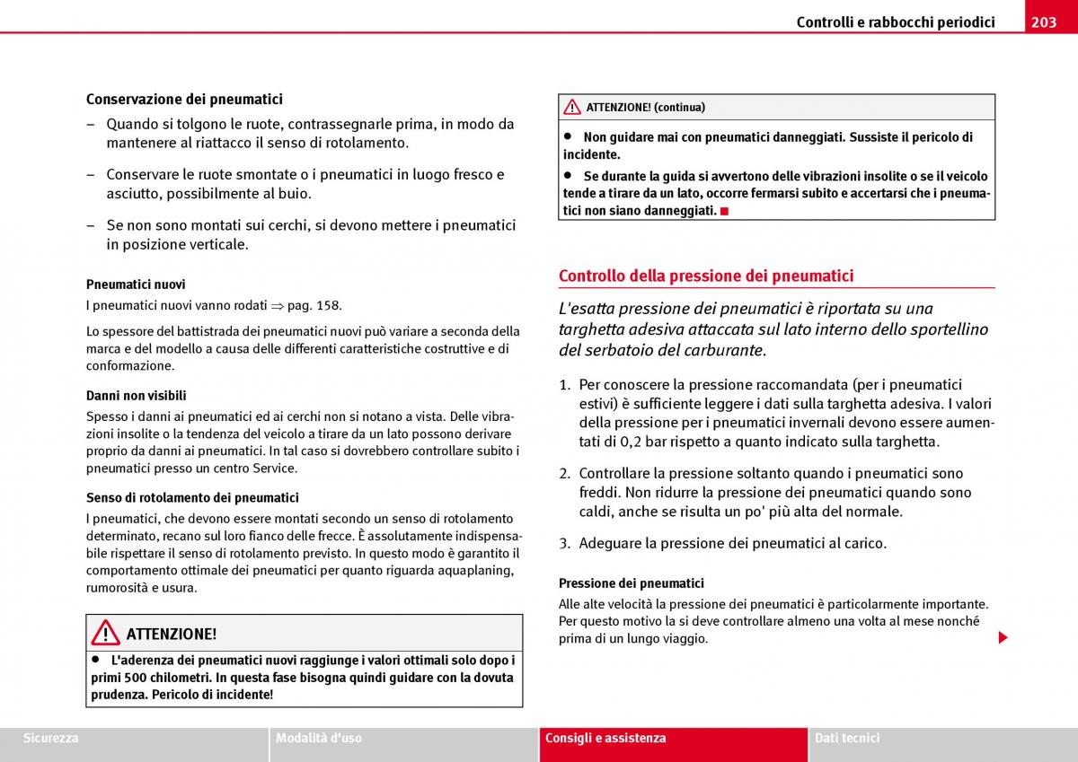 Seat Ibiza III 3 manuale del proprietario / page 205