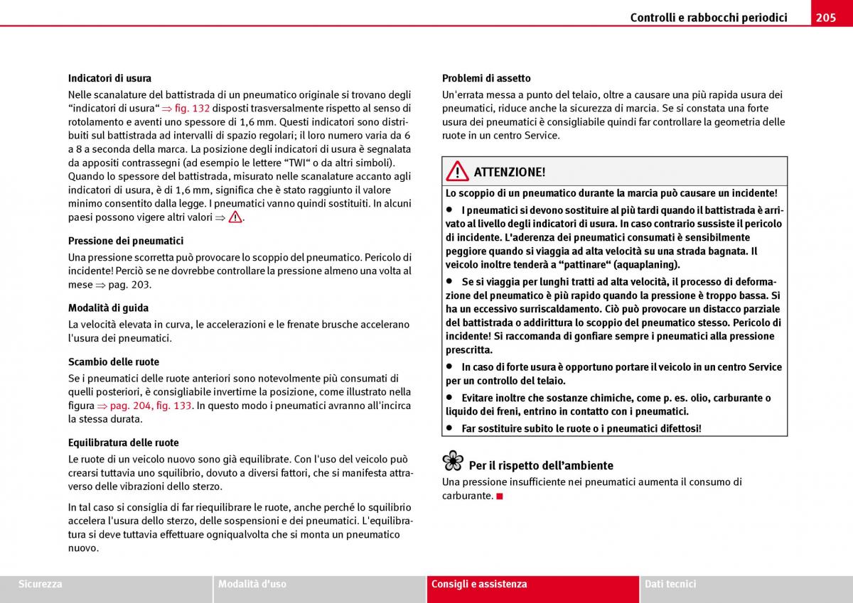 Seat Ibiza III 3 manuale del proprietario / page 207