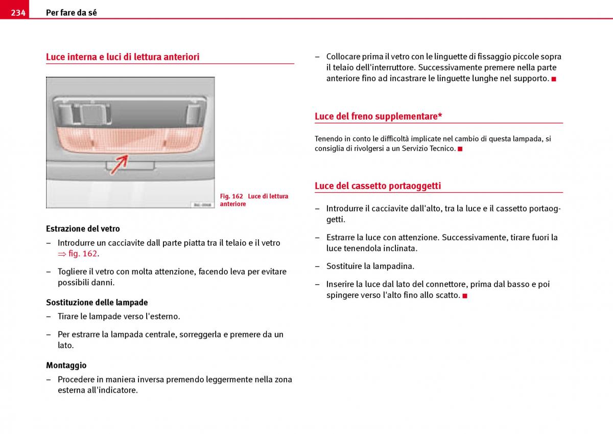 Seat Ibiza III 3 manuale del proprietario / page 236