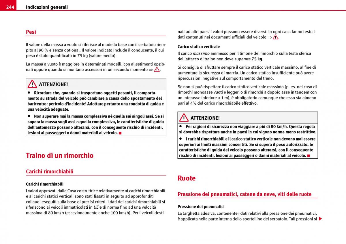 Seat Ibiza III 3 manuale del proprietario / page 246