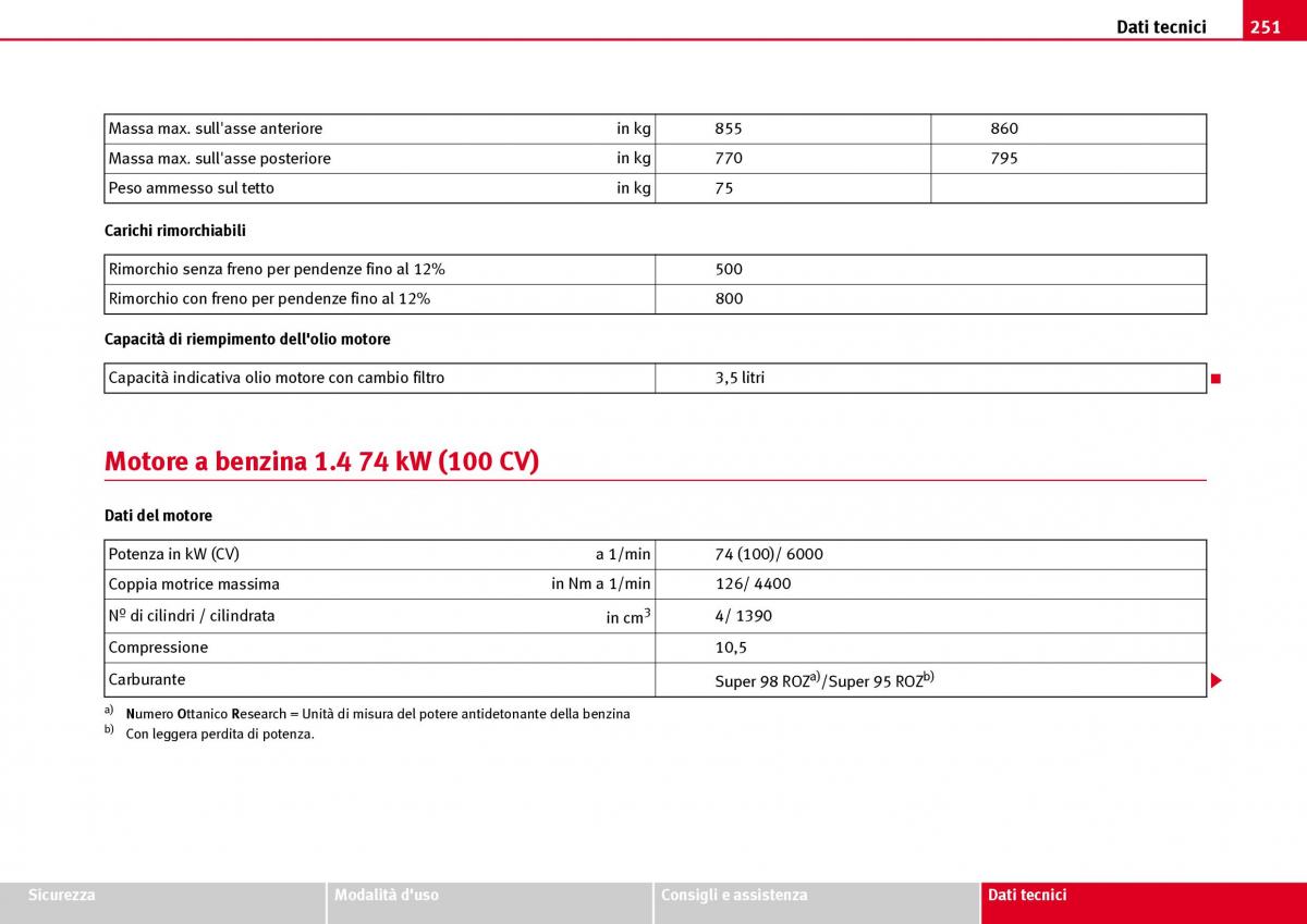 Seat Ibiza III 3 manuale del proprietario / page 253