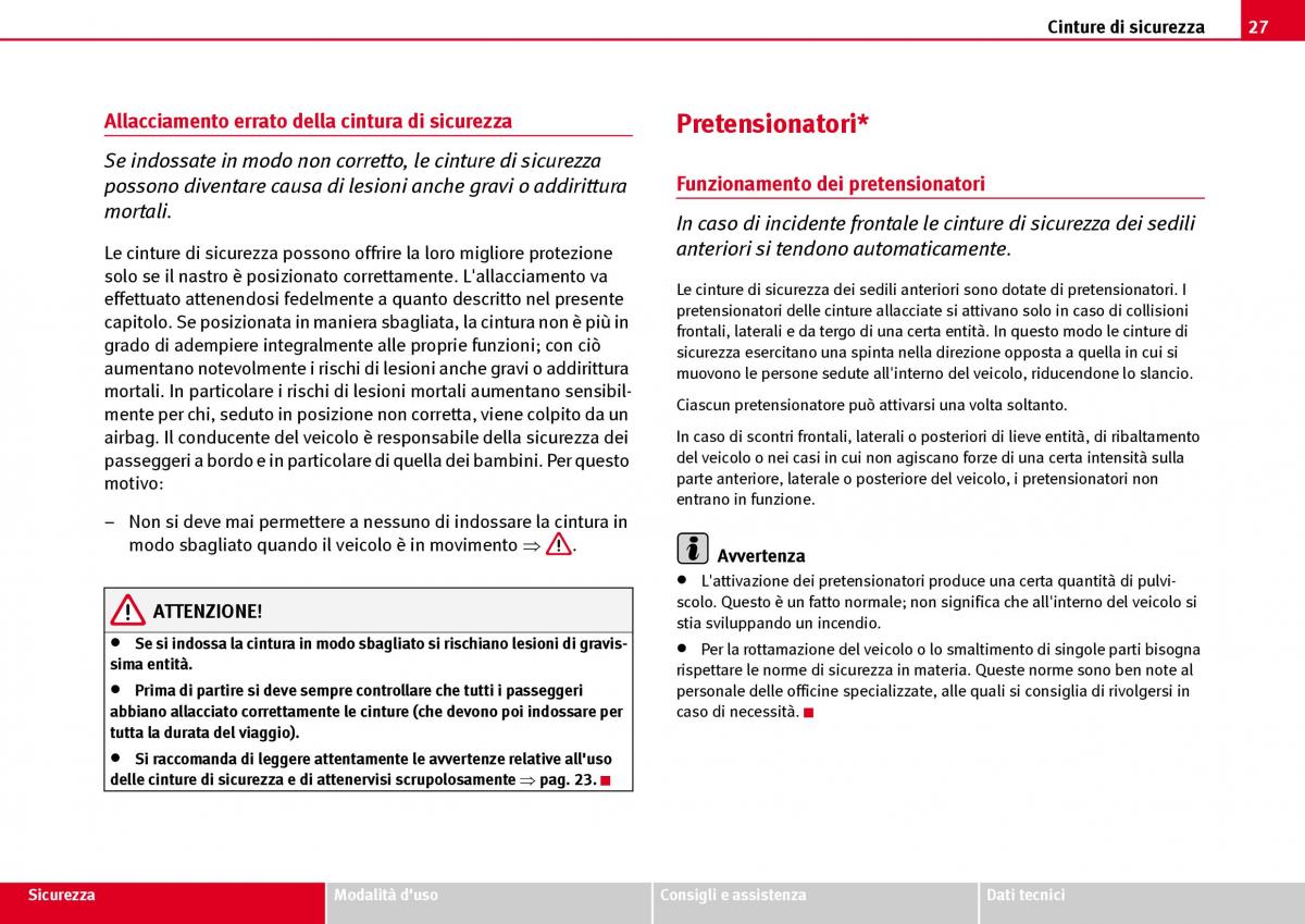 Seat Ibiza III 3 manuale del proprietario / page 29