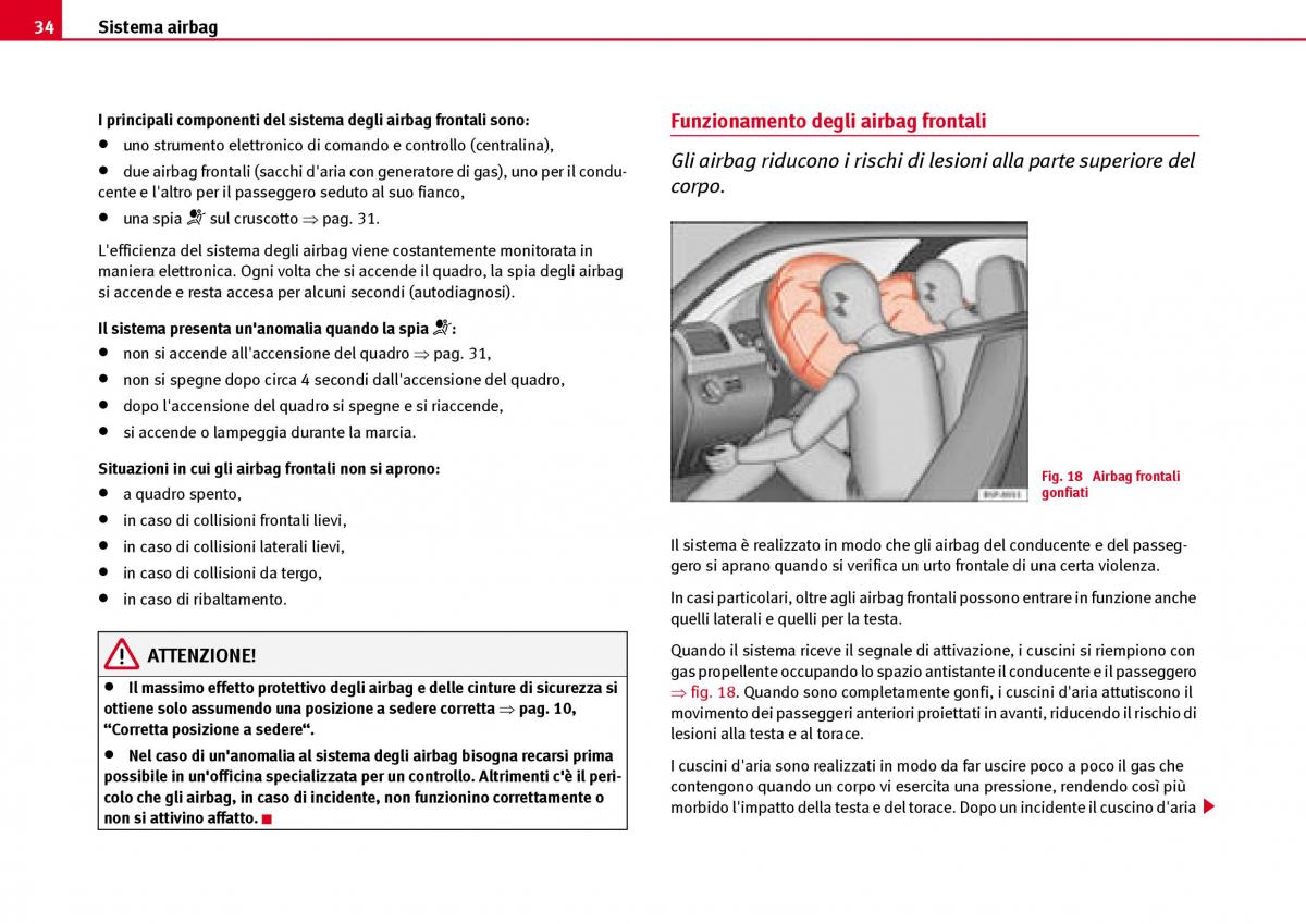 Seat Ibiza III 3 manuale del proprietario / page 36