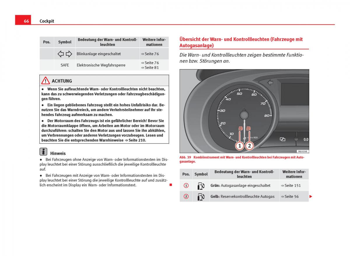 Seat Ibiza IV 4 Handbuch / page 68