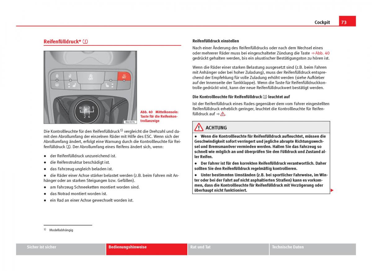 Seat Ibiza IV 4 Handbuch / page 75