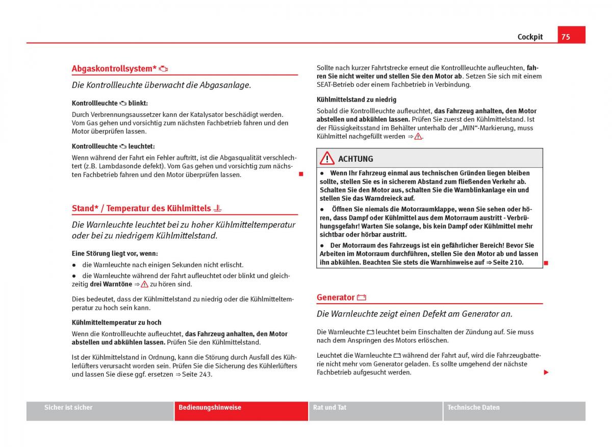 Seat Ibiza IV 4 Handbuch / page 77