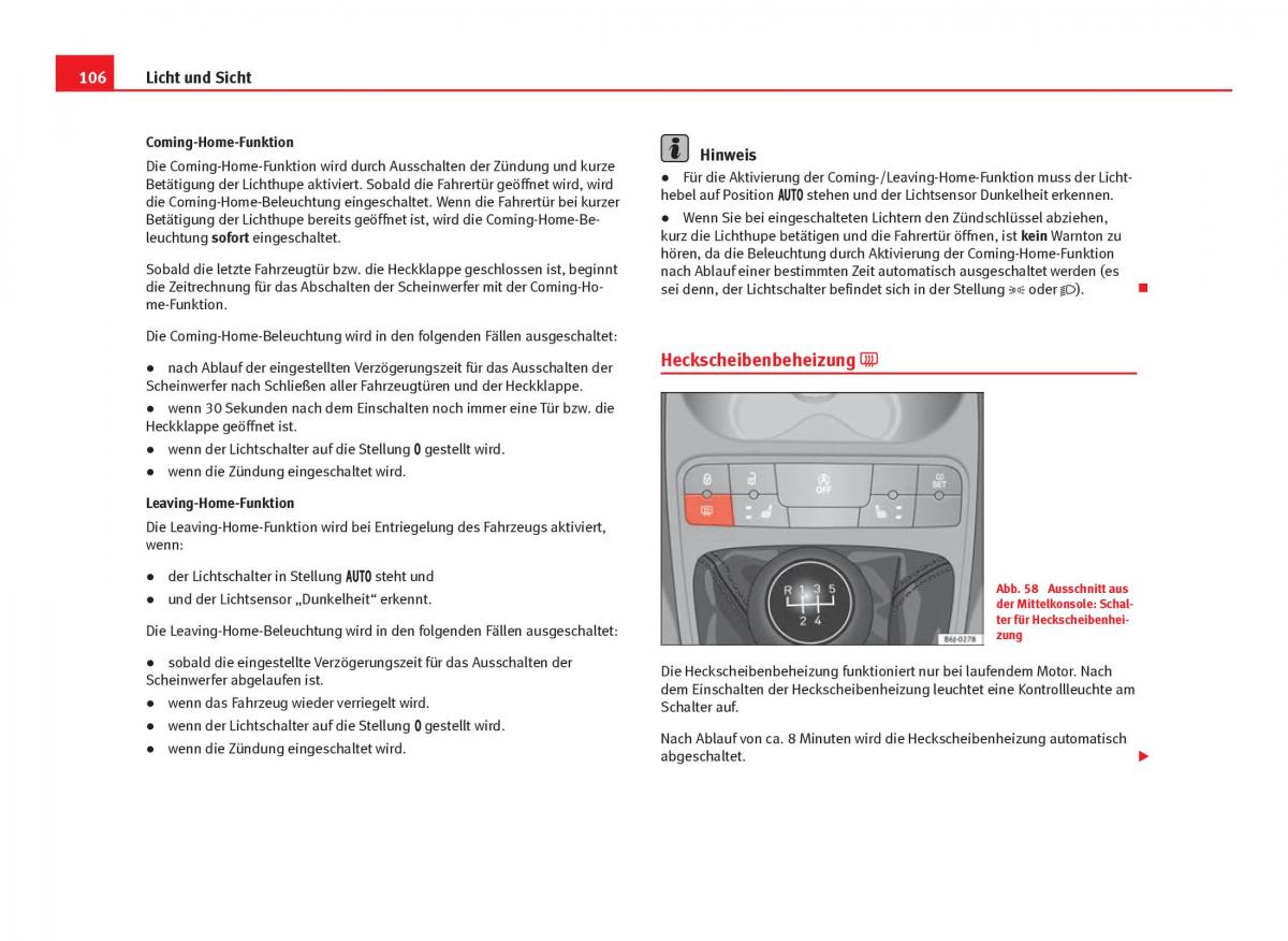 Seat Ibiza IV 4 Handbuch / page 108