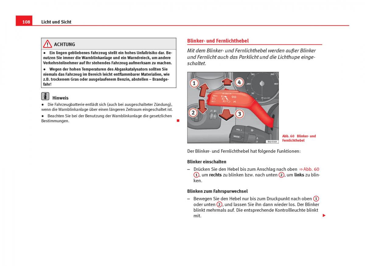 Seat Ibiza IV 4 Handbuch / page 110