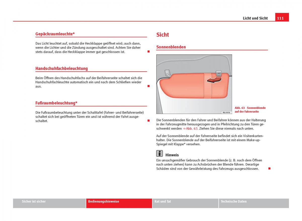 Seat Ibiza IV 4 Handbuch / page 113