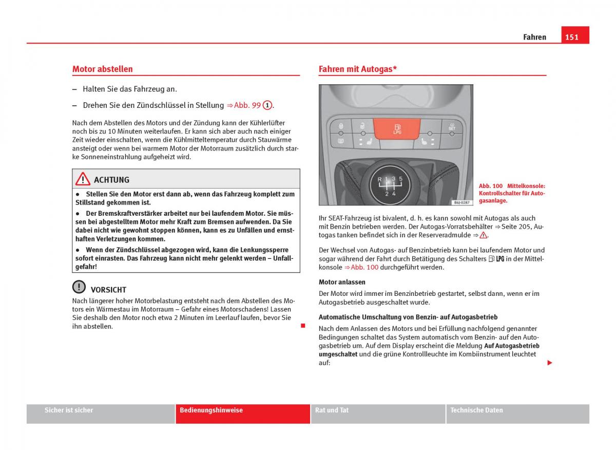 Seat Ibiza IV 4 Handbuch / page 153