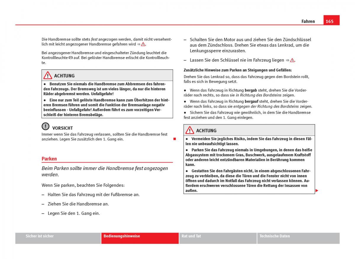 Seat Ibiza IV 4 Handbuch / page 167